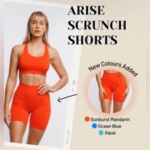 Arise scrunch shorts and sports bra ECHT orange set